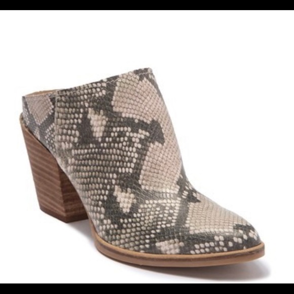 dolce vita snakeskin mules
